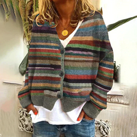 Harper | Women's Striped Knit Cardigan for Autumn