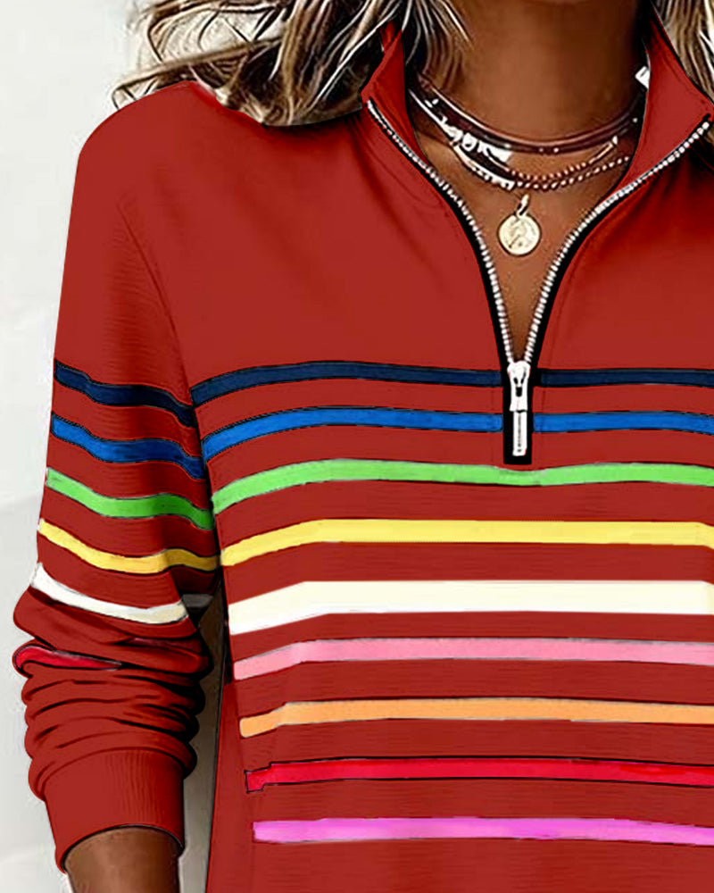Women's Striped Knit Sweaters for Casual Layering (11)