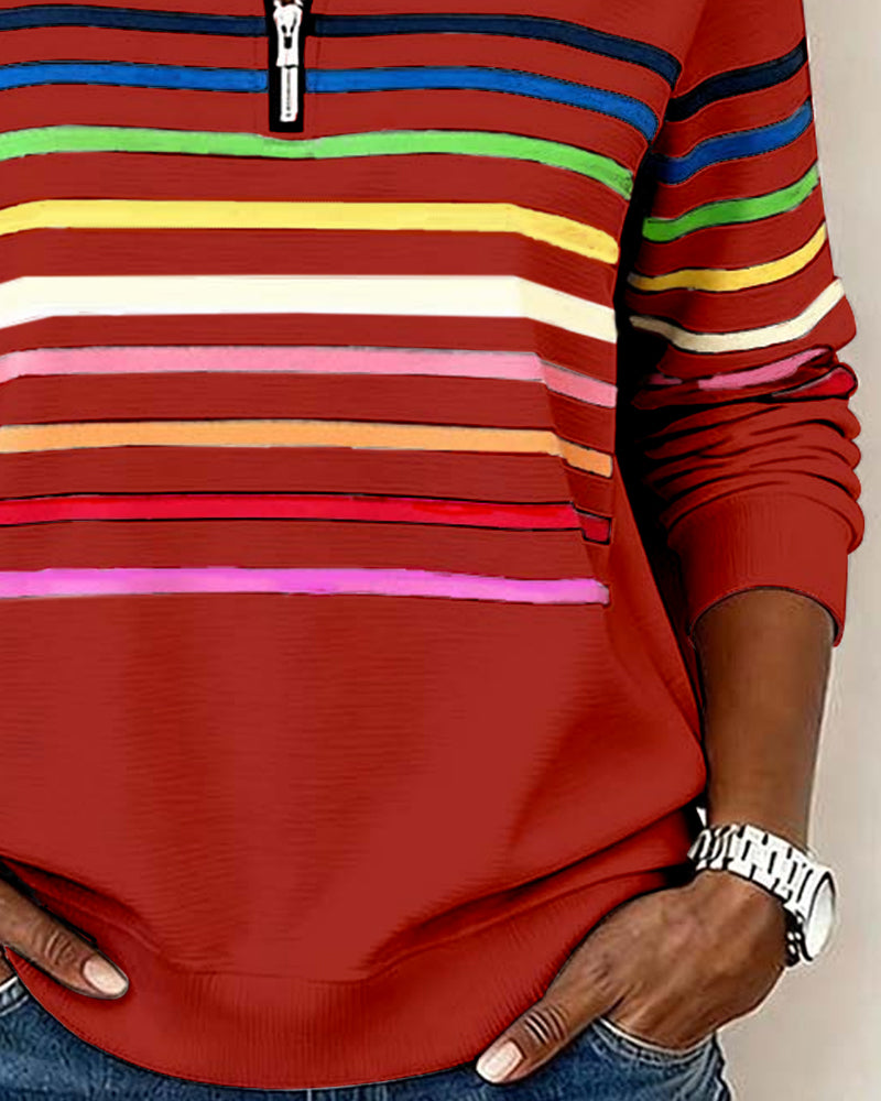 Women's Striped Knit Sweaters for Casual Layering (12)