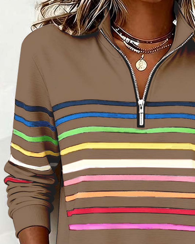 Women's Striped Knit Sweaters for Casual Layering (14)