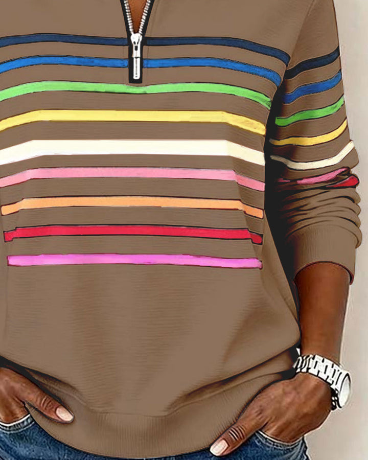 Women's Striped Knit Sweaters for Casual Layering (15)