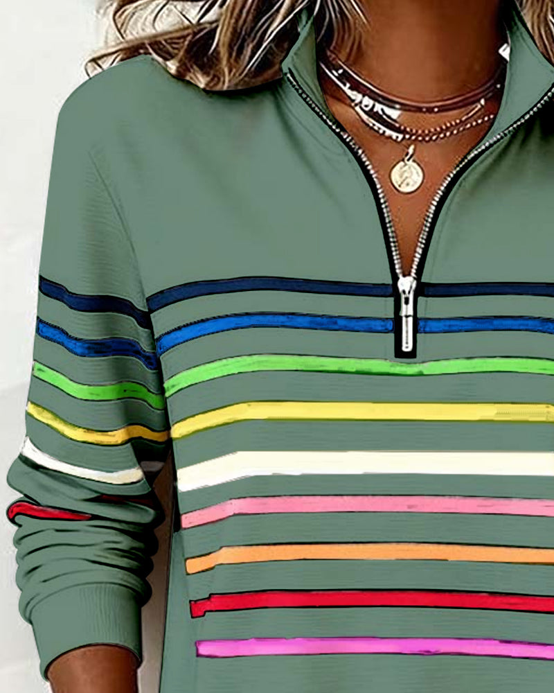 Women's Striped Knit Sweaters for Casual Layering (17)