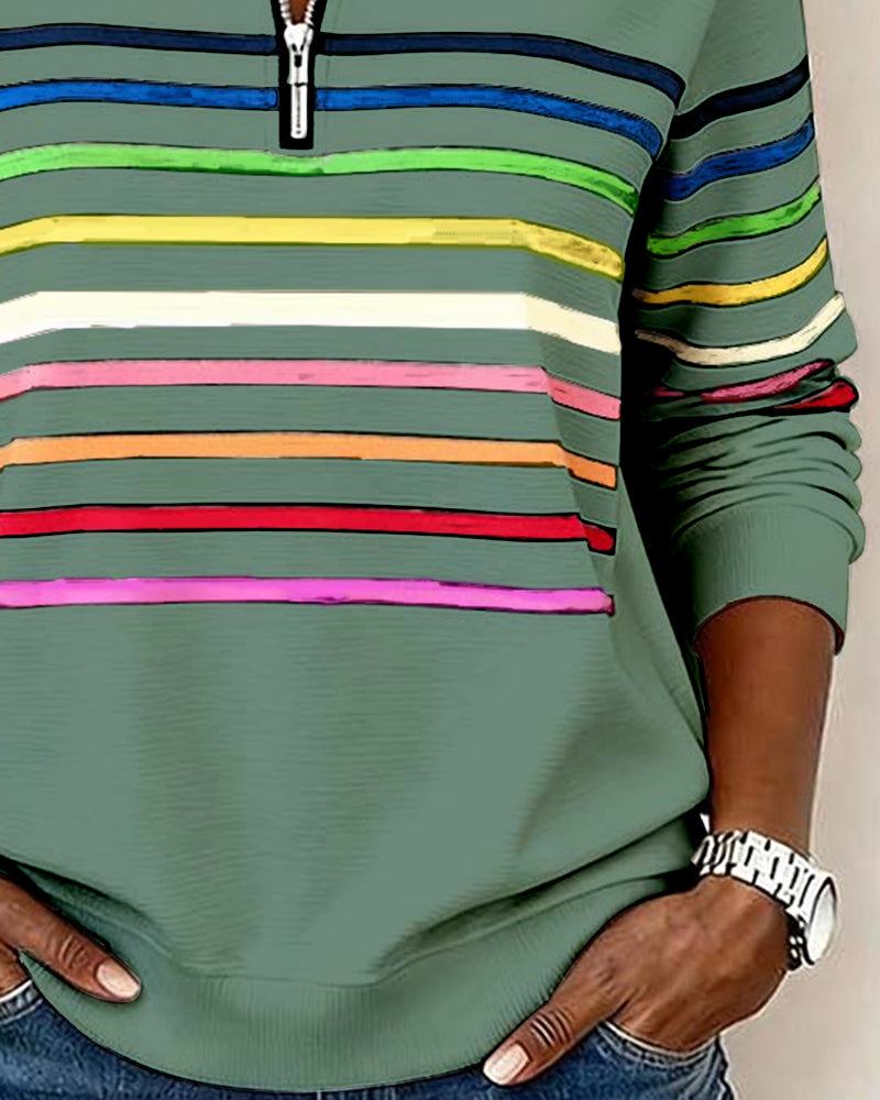 Women's Striped Knit Sweaters for Casual Layering (18)