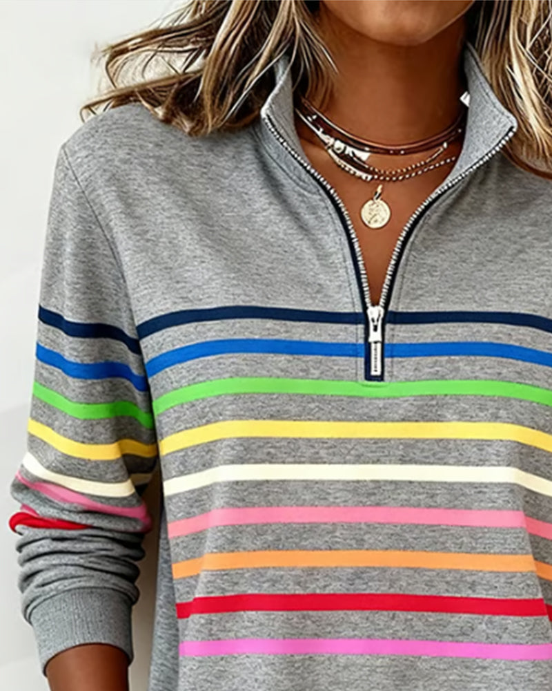 Women's Striped Knit Sweaters for Casual Layering (2)