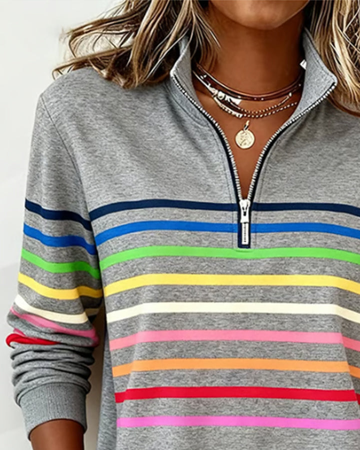 Women's Striped Knit Sweaters for Casual Layering (2)