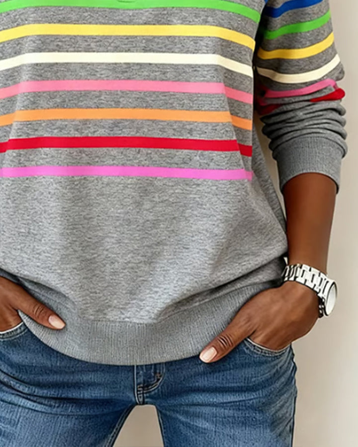 Women's Striped Knit Sweaters for Casual Layering (3)