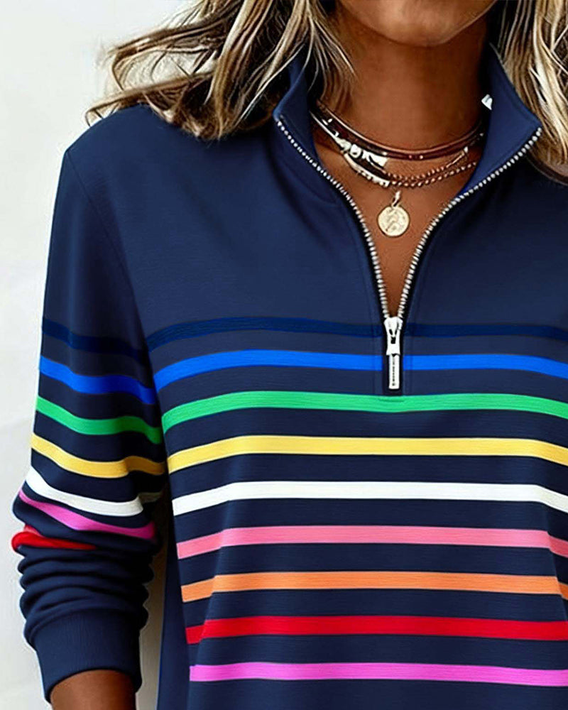 Women's Striped Knit Sweaters for Casual Layering (5)