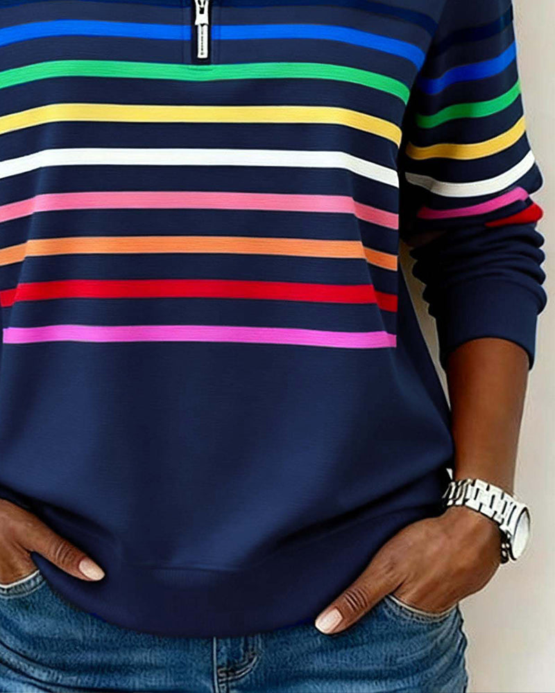 Women's Striped Knit Sweaters for Casual Layering (6)