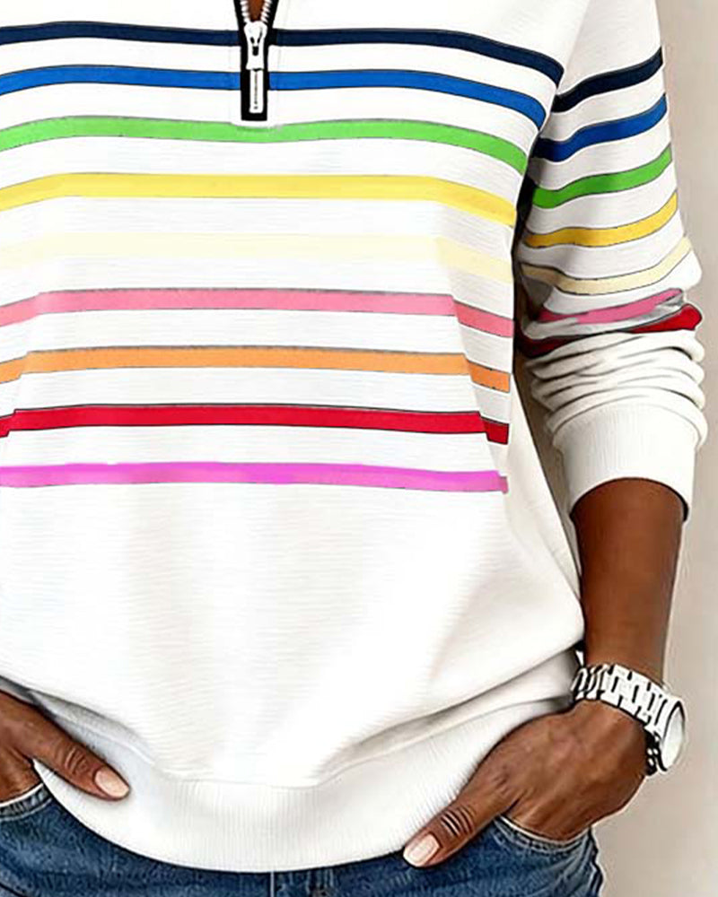 Women's Striped Knit Sweaters for Casual Layering (9)