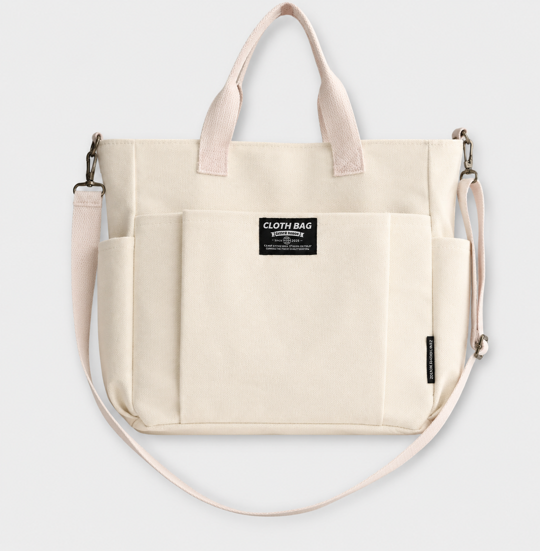 Women's Structured Leather Tote Bag for Everyday in White