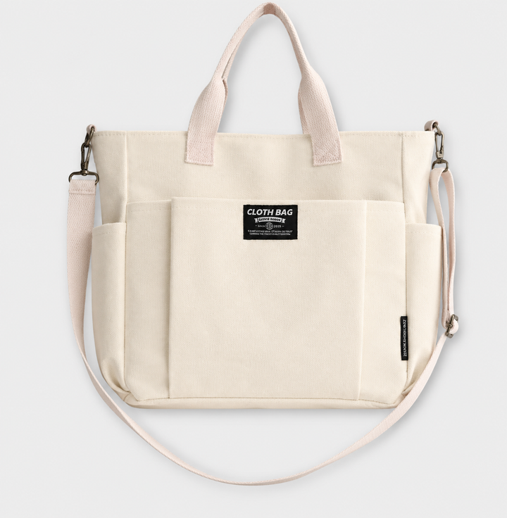 Women's Structured Leather Tote Bag for Everyday in White