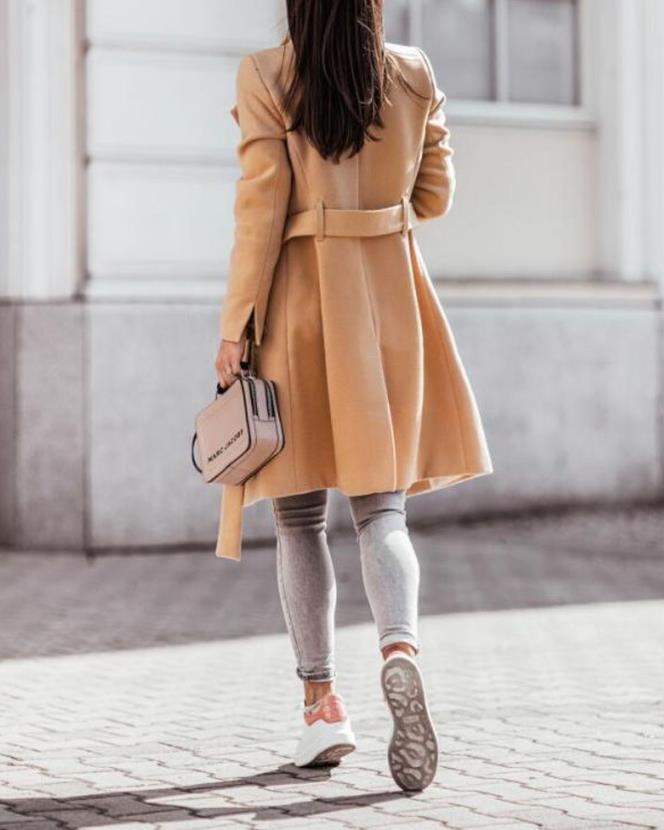 Women's Structured Trench Coat with Belt (5)