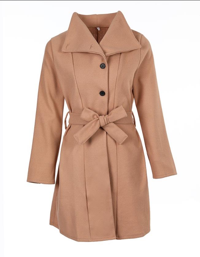 Women's Structured Trench Coat with Belt (7)