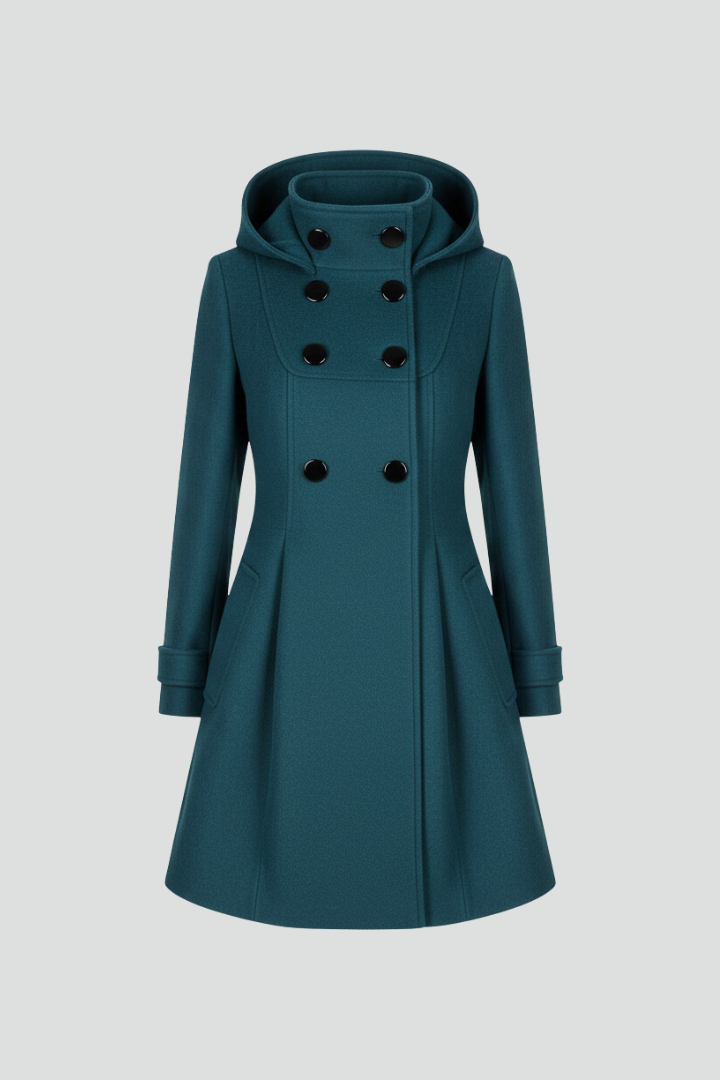 Women's Structured Trench Coat with Hood