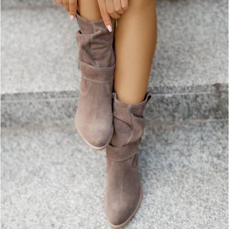 Women's Suede Ankle Boots for Autumn (5)