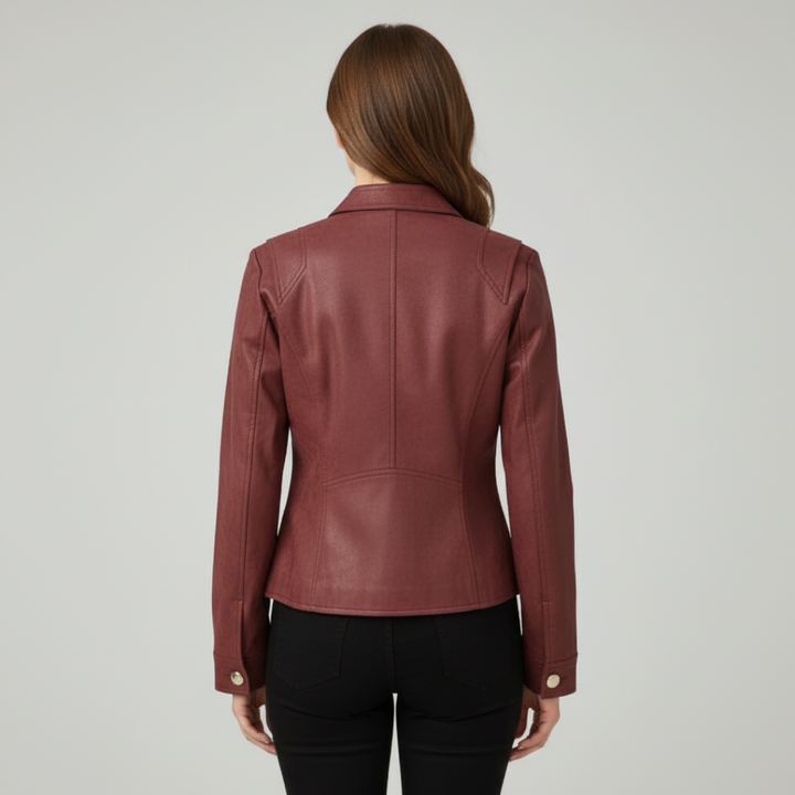 Women's Suede-Touch Button Coat for Autumn (2)