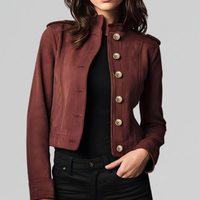 Willow | Women's Suede-Touch Button Coat for Autumn