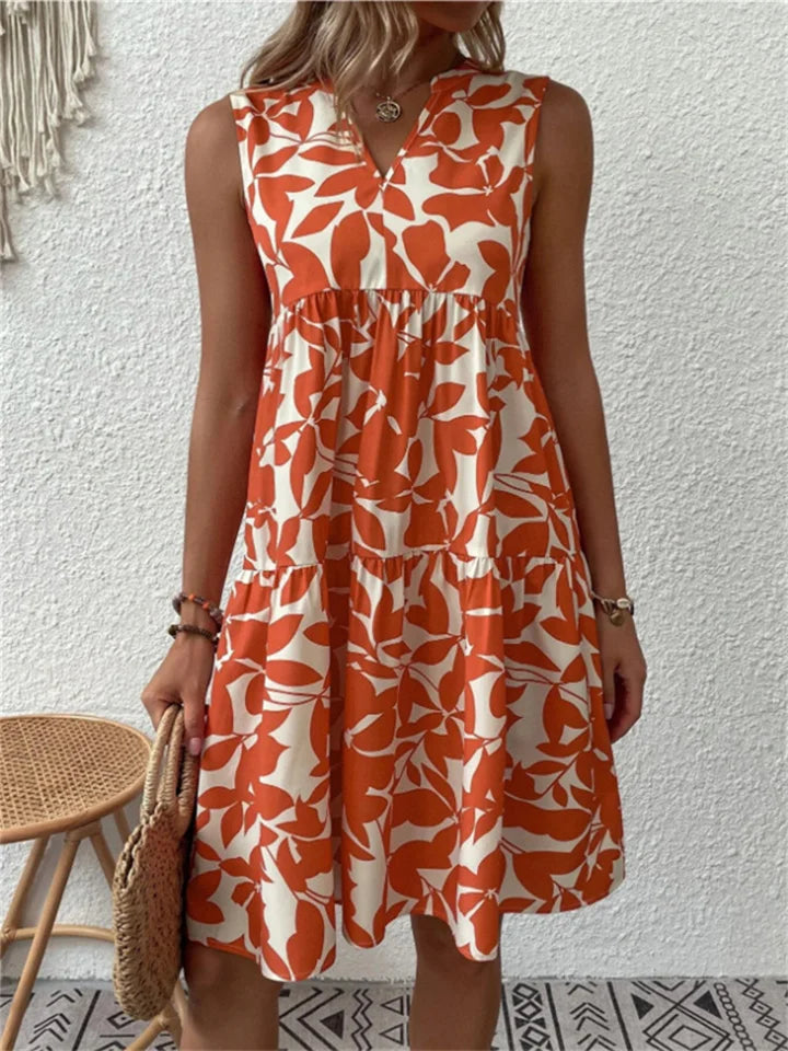 Women's Summer Dress for Warm Days in Red
