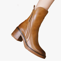Willow | Women's Synthetic Ankle Boots with Block Heel