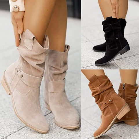 Women's Synthetic Suede Ankle Boots (12)