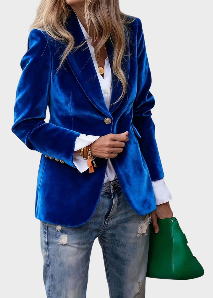 Women's Tailored Blazer for Everyday Elegance in Blue