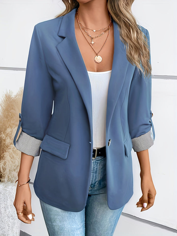 Women's Tailored Blazer for Smart Casual in Dunstblau