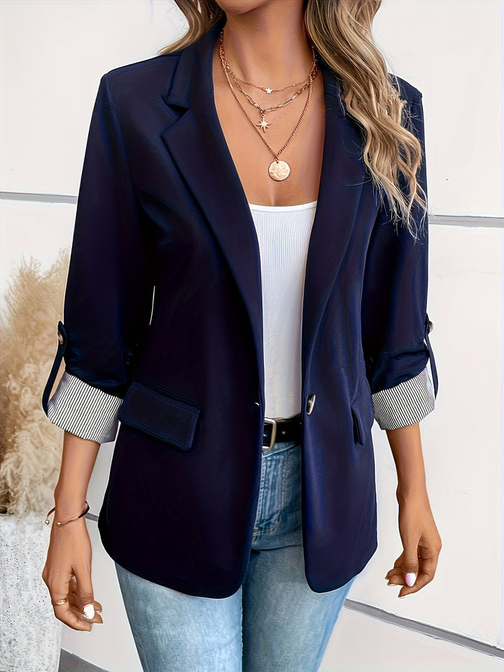 Women's Tailored Blazer for Smart Casual in Navy