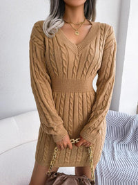 Holly | Women's Tailored Cable Knit Jumper Dress