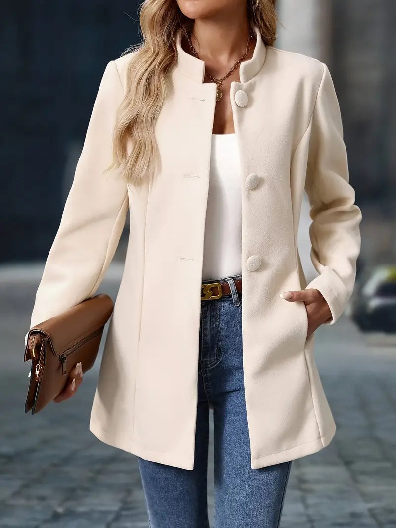 Women's Tailored Coat for Layering Versatility (5)