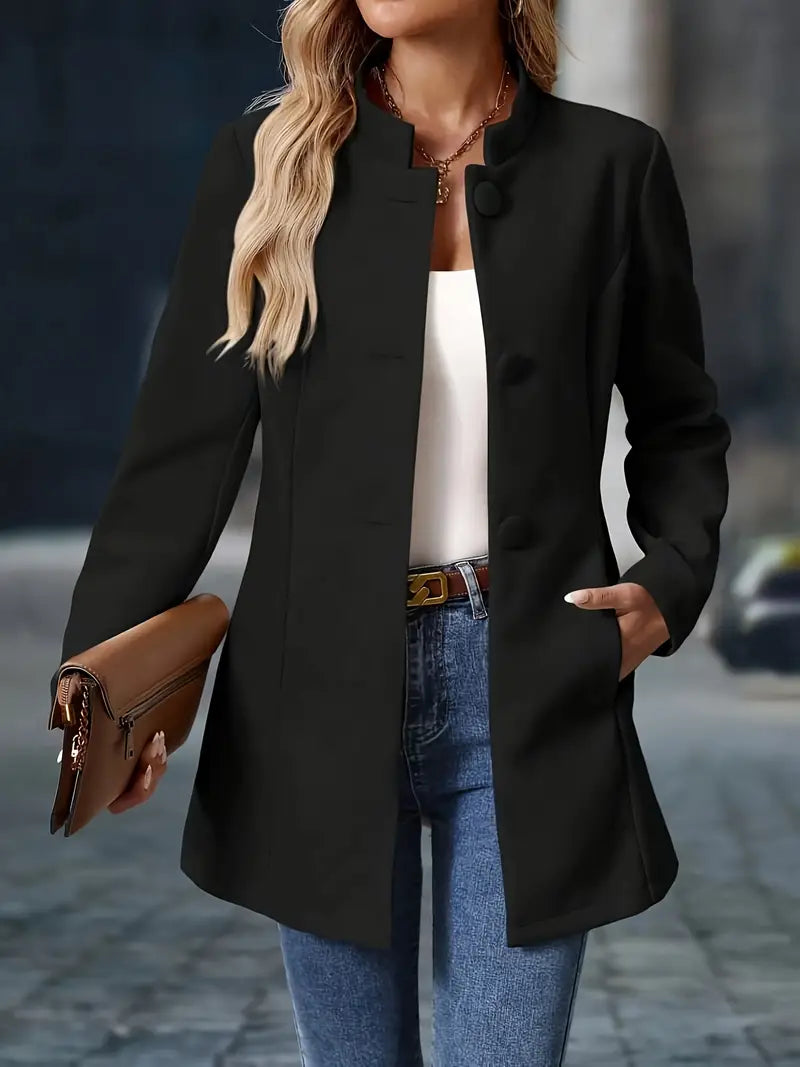 Women's Tailored Coat for Layering Versatility (8)
