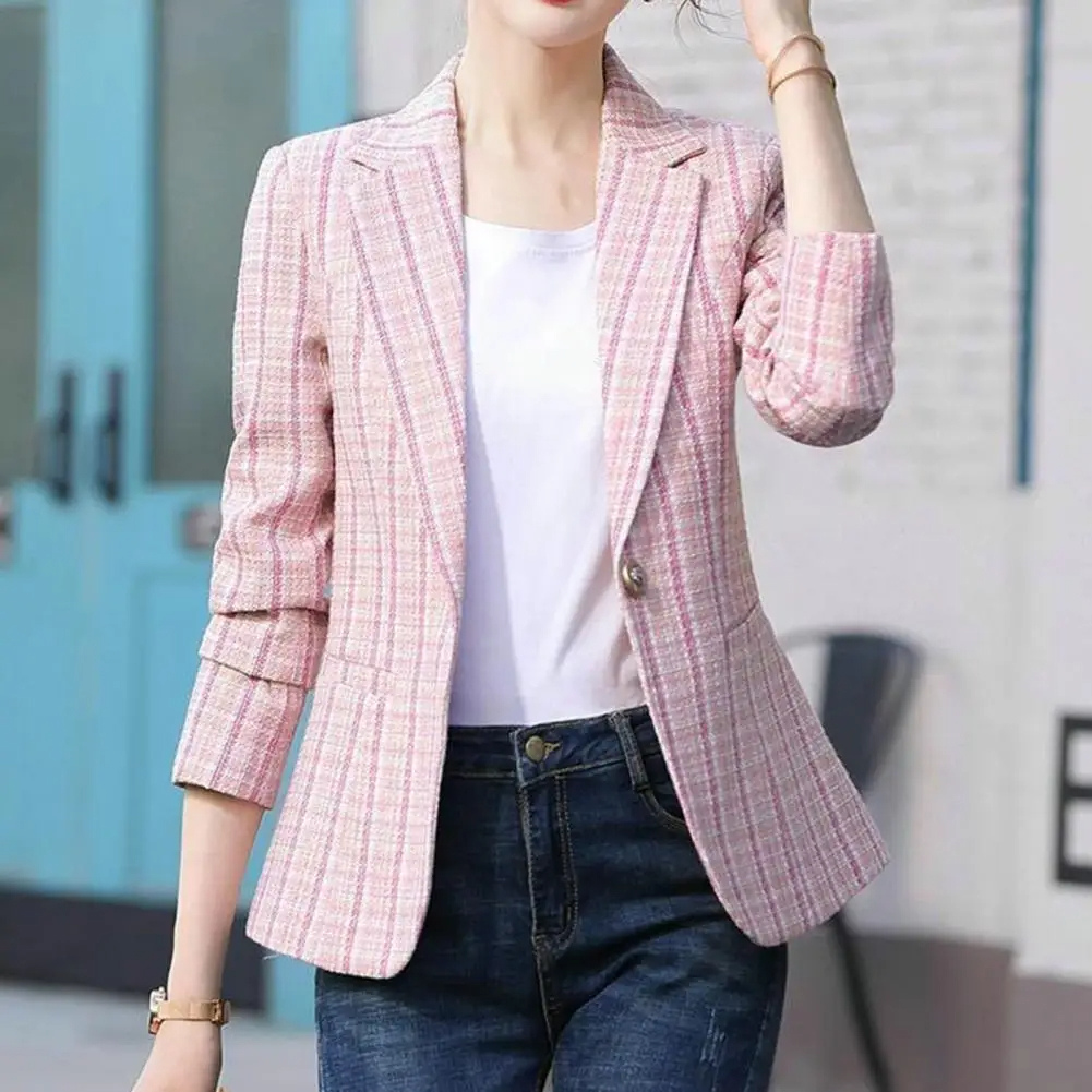 Women's Tailored Office Jacket in Pink