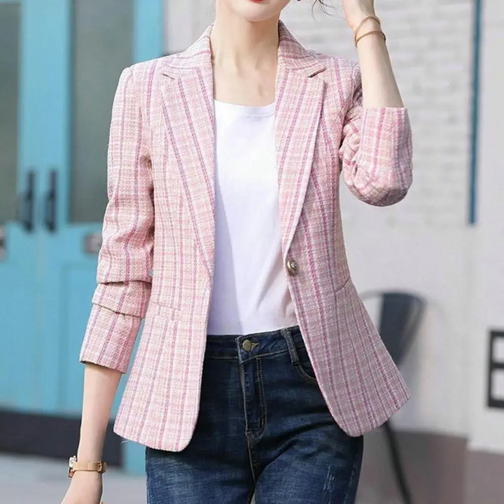Women's Tailored Office Jacket in Pink
