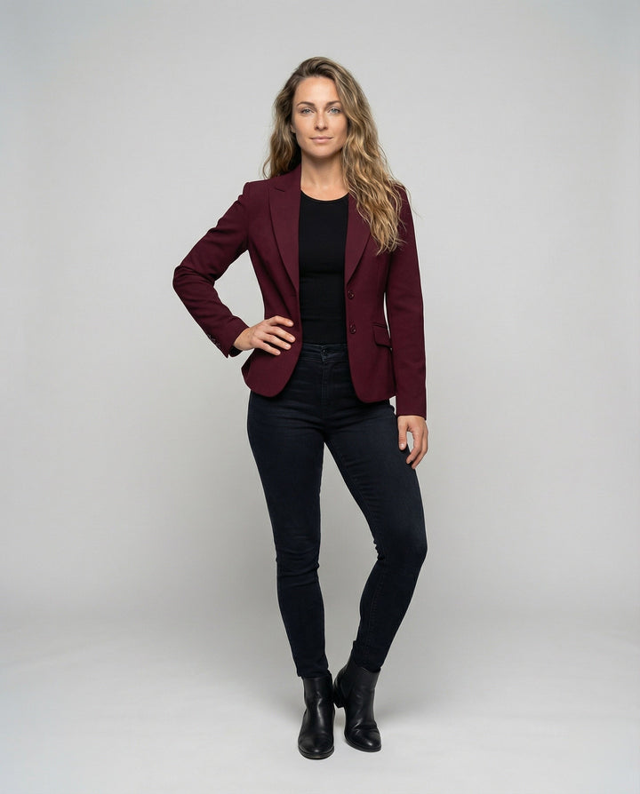 Women's Tailored Peplum Office Blazer (5)