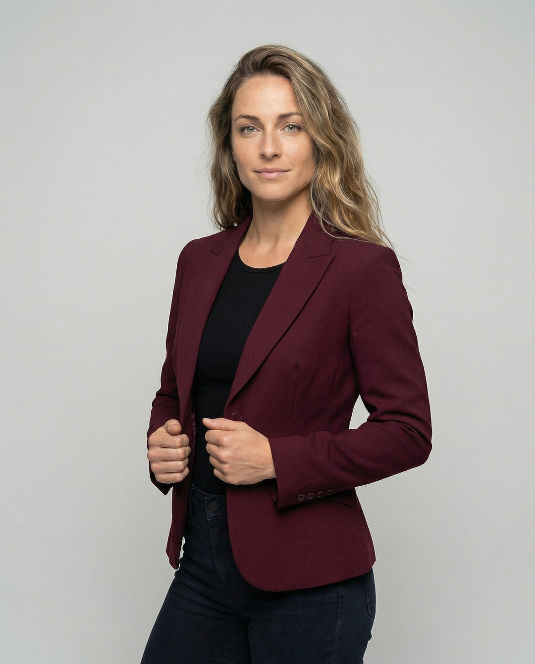 Women's Tailored Peplum Office Blazer (6)