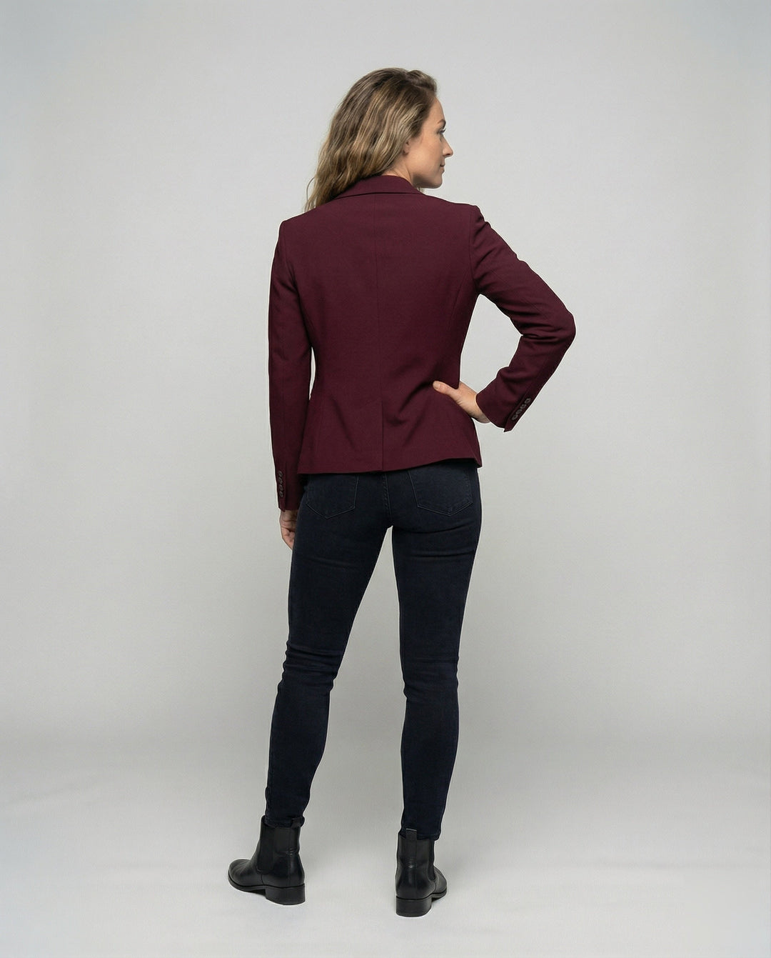 Women's Tailored Peplum Office Blazer (8)