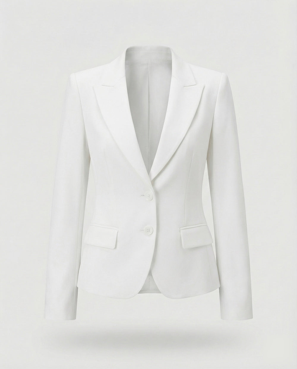 Women's Tailored Peplum Office Blazer in White