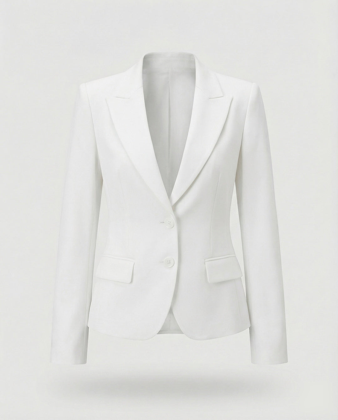 Women's Tailored Peplum Office Blazer in White