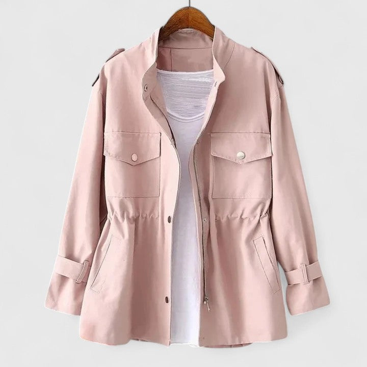 Women's Tailored Trenchcoat for Spring in Pink