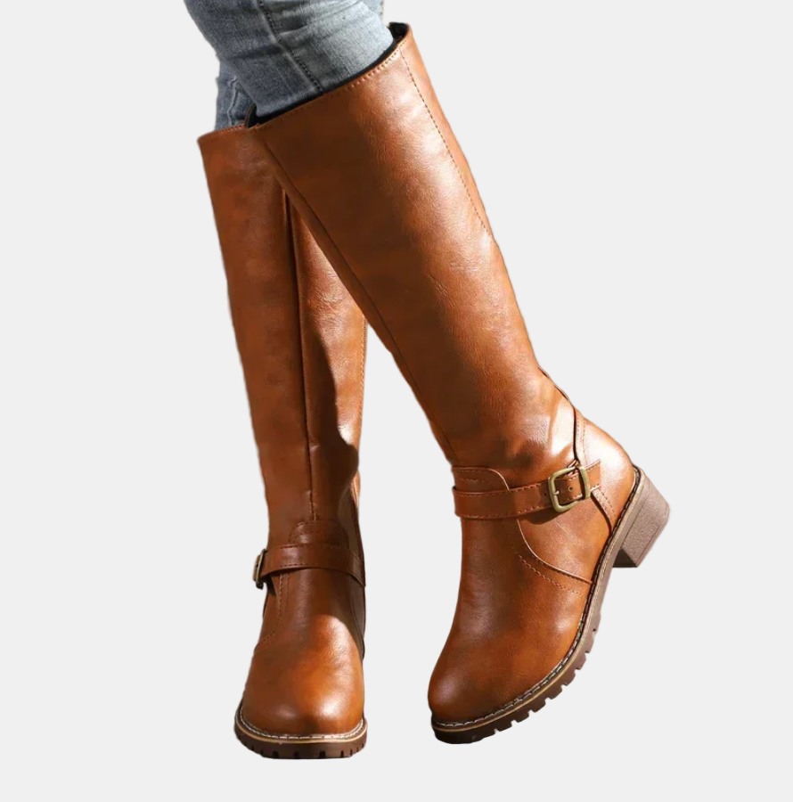 Women's Tall Boots for Everyday Wear in Brown 1