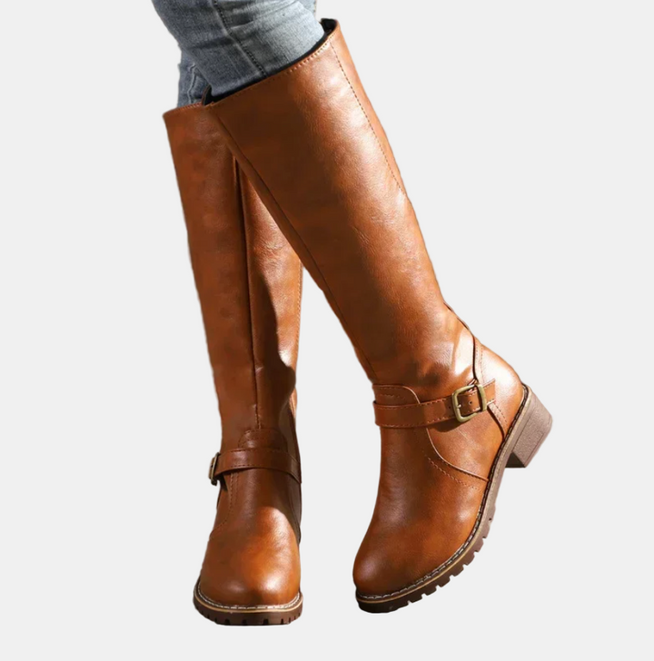 Women's Tall Boots for Everyday Wear in Brown 1