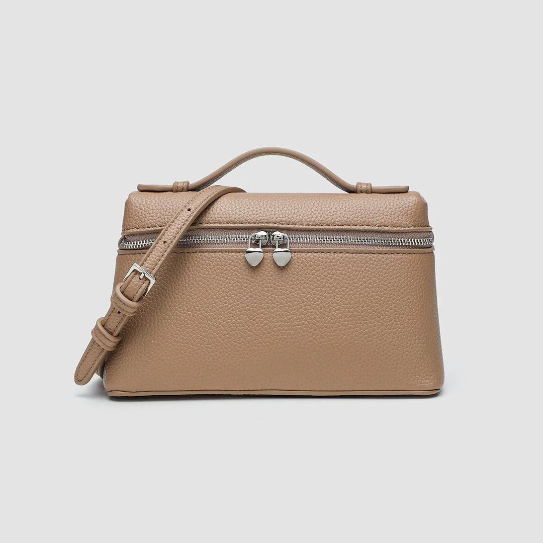 Women's Textured Leather Tote Bag for Everyday in Brown