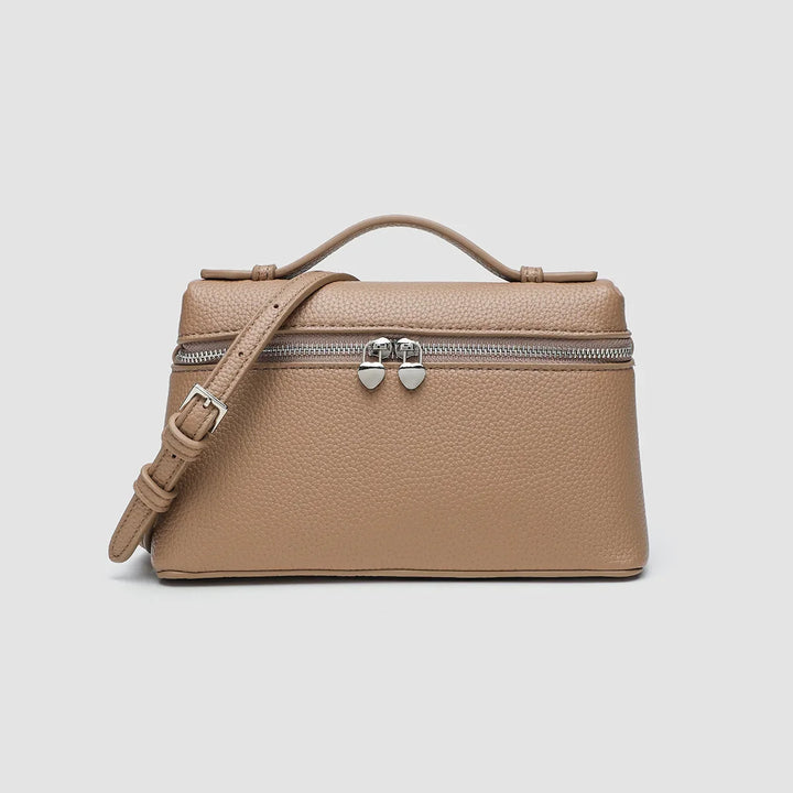 Women's Textured Leather Tote Bag for Everyday in Brown