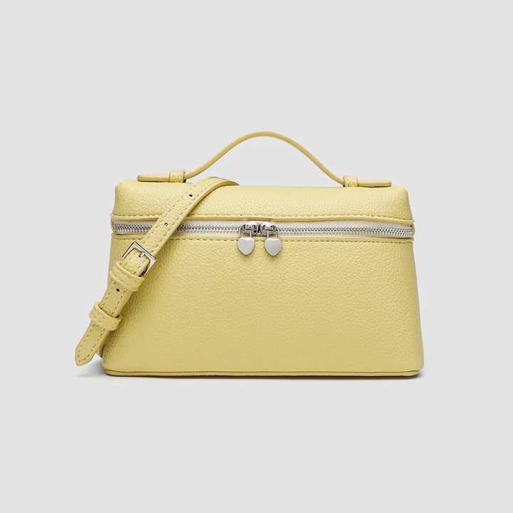 Women's Textured Leather Tote Bag for Everyday in Yellow