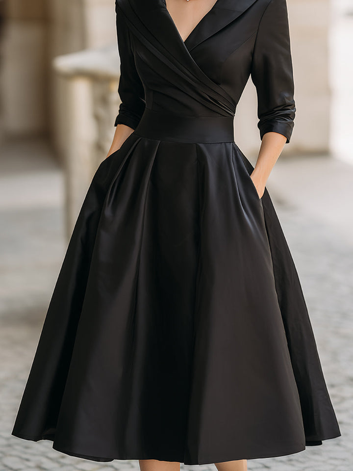 Women's timeless fall wedding guest dress (3)