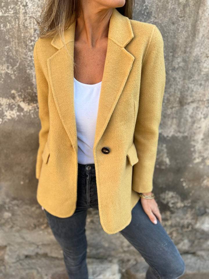 Women's Timeless Tailored Blazer in Yellow