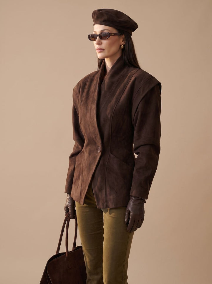 Women's Trench Coat Faux Suede Wrap (3)