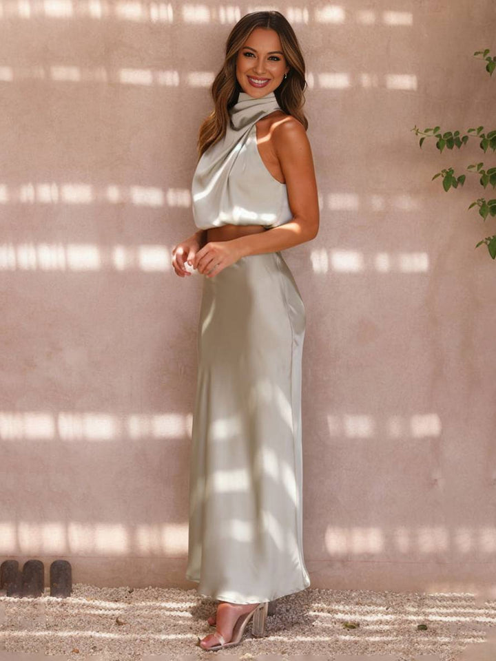 Women's Two-Piece Wedding Guest Set for Summer in Pink 7