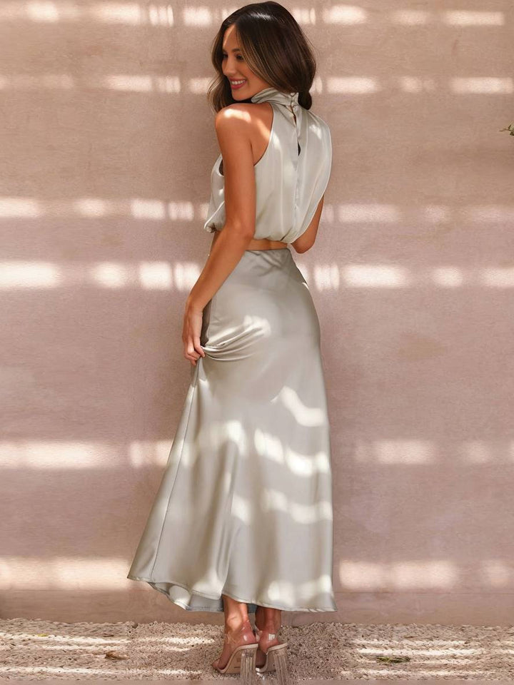 Women's Two-Piece Wedding Guest Set for Summer in Pink 8