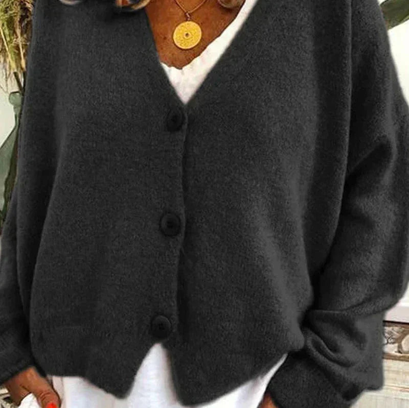 Women's Versatile Knit Cardigan for Everyday in Black