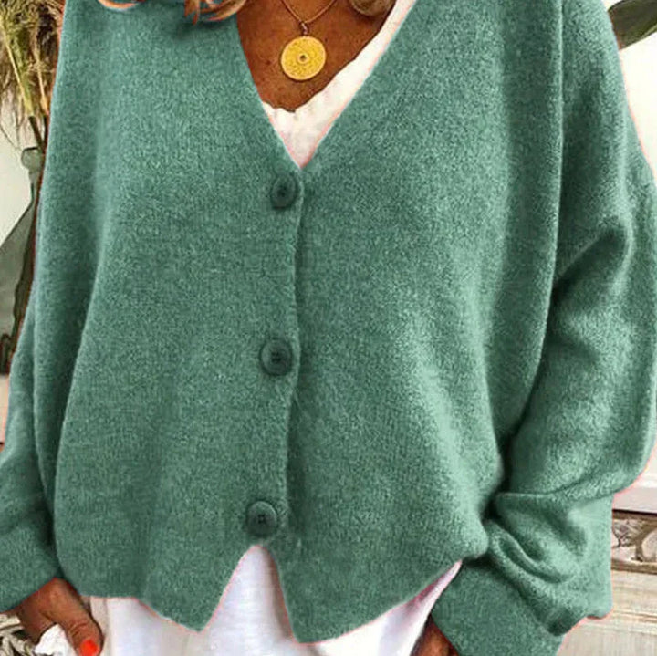 Women's Versatile Knit Cardigan for Everyday in Green